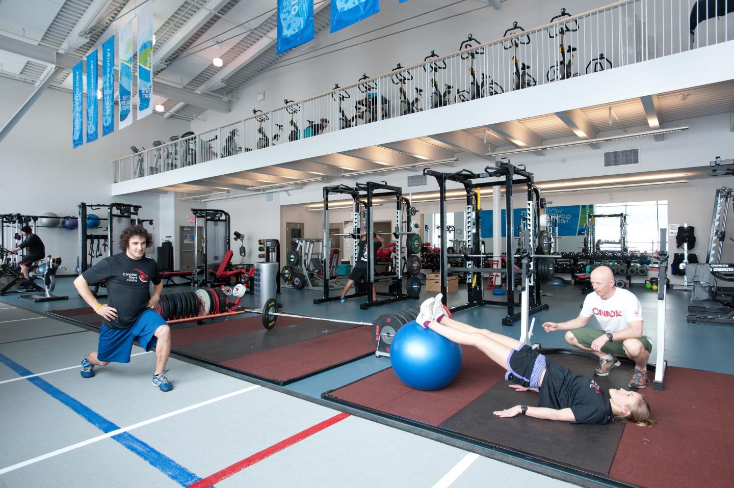 people working out in high performance gym